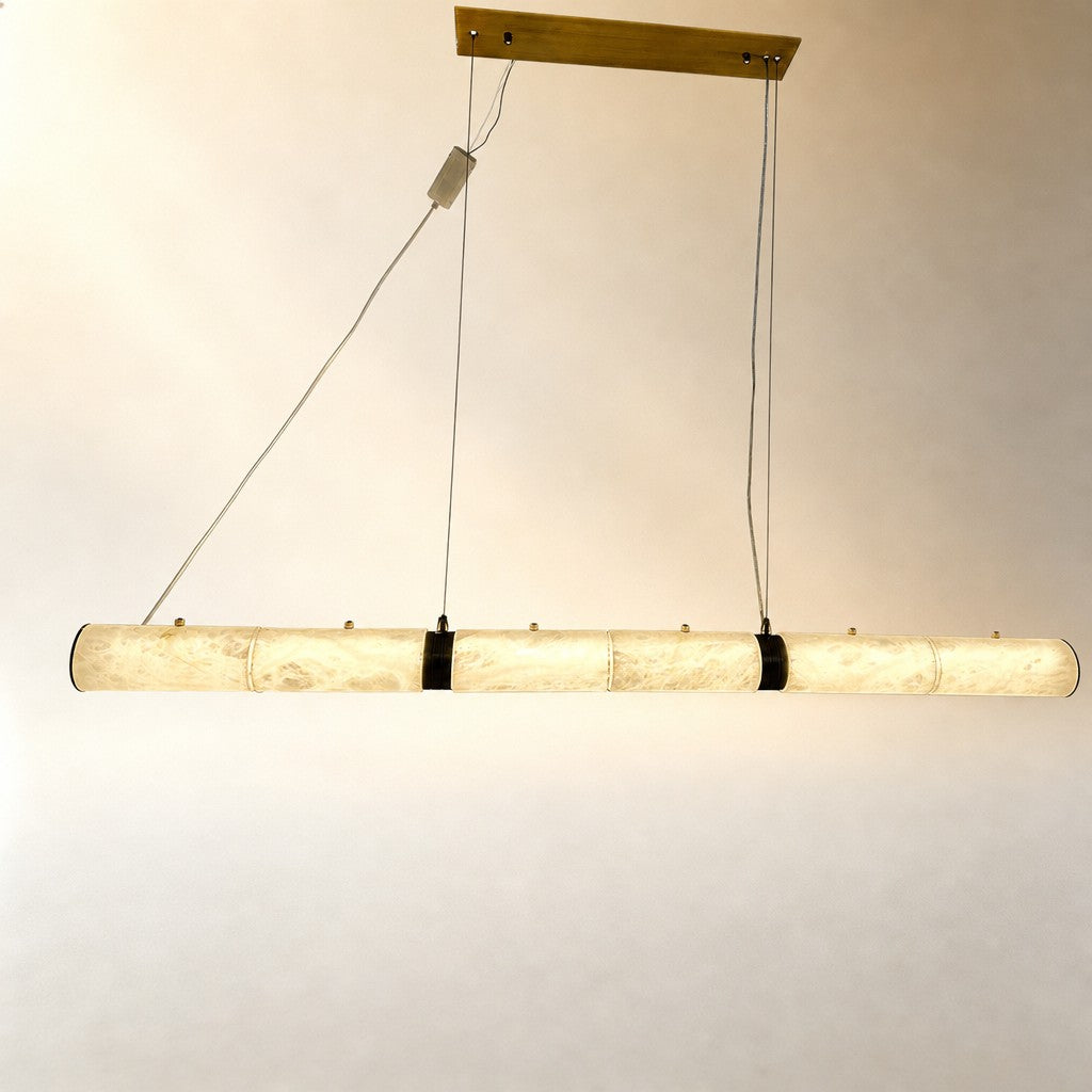 Alabaster Magnificence Art Linear Chandelier