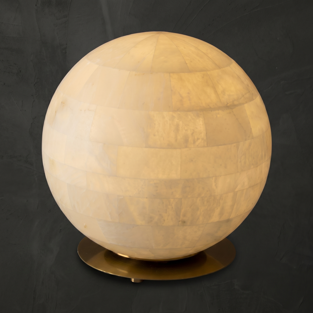 Alabaster Sphere Table Lamp