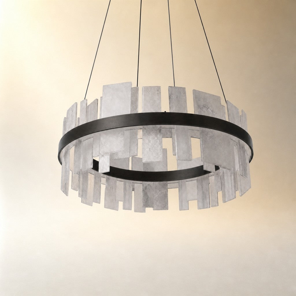 Alabaster Tile Round Pendant 800 - Copper