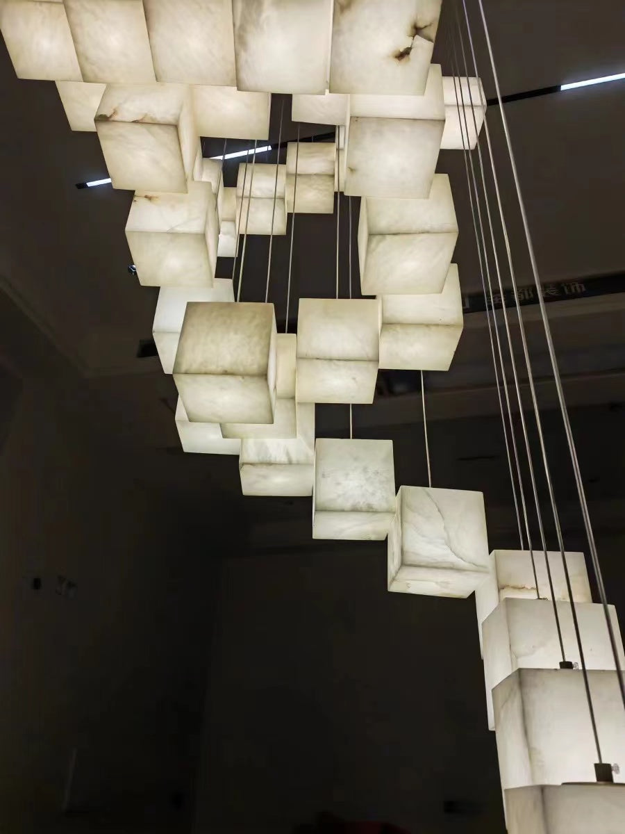 Culoud Alabaster Cubic Pendant
