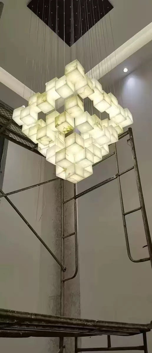 Culoud Alabaster Cubic Pendant