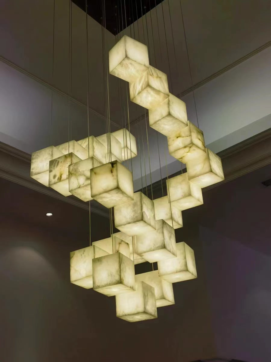 Culoud Alabaster Cubic Pendant