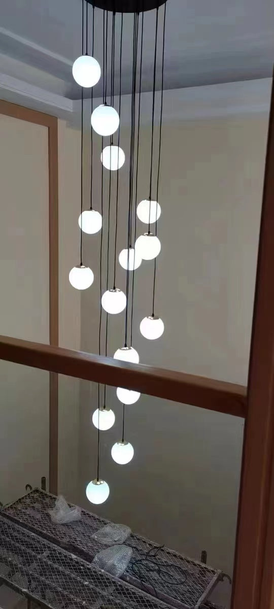 Alabaster Global Wavy Chandelier