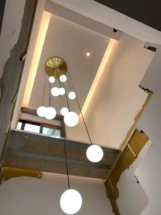 Alabaster Global Wavy Chandelier