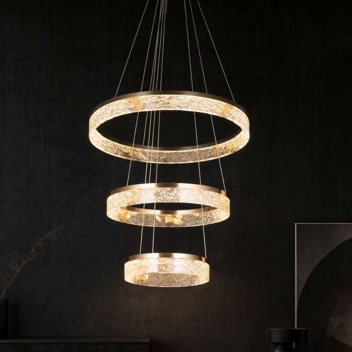 Halen Modern Sculptural Ring Chandelier