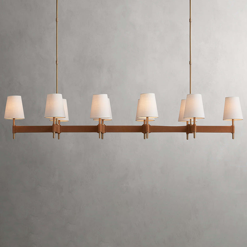 Mid-Century Modern Brass Chandelier