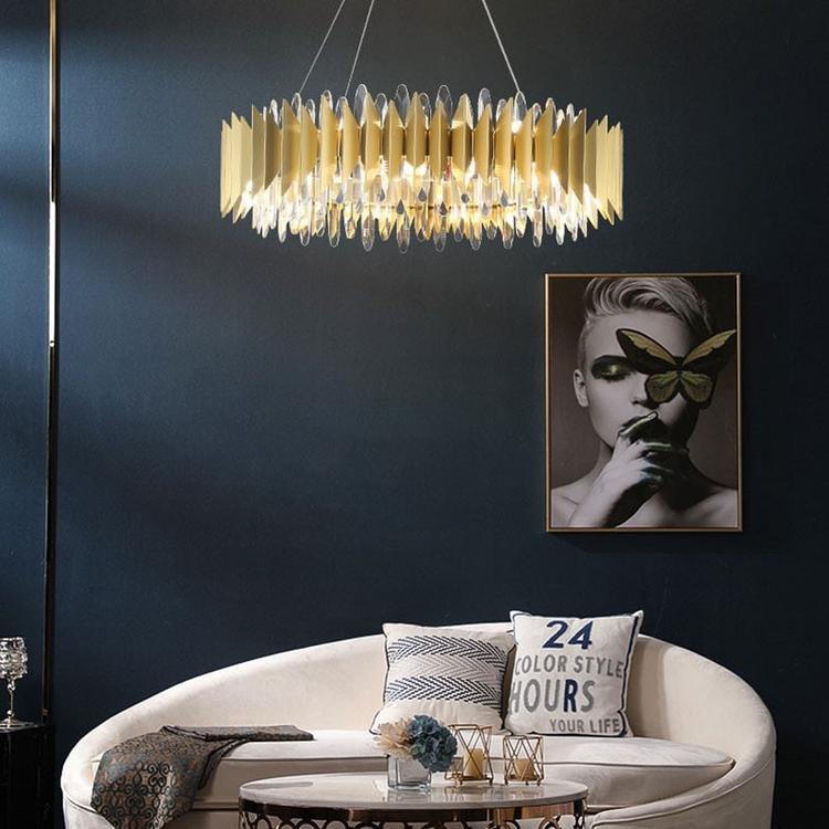 Denise Bobon Flavian Halo Crystal Chandelier