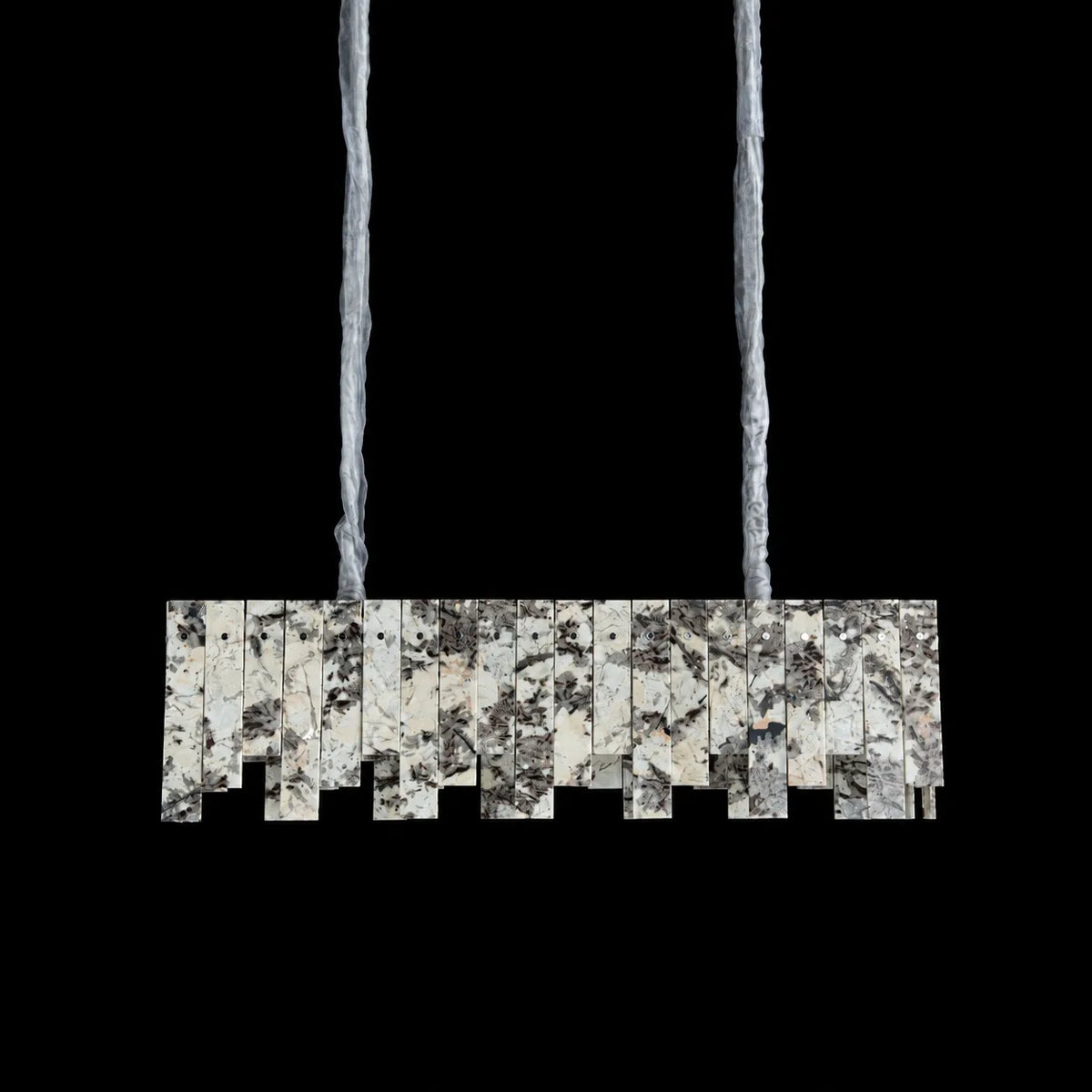 Modern Snowcrest White Luxury stone Linear Chandelier