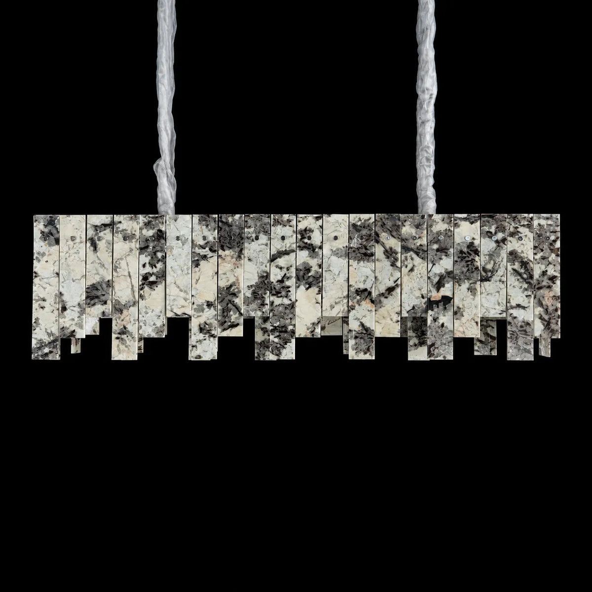 Modern Snowcrest White Luxury stone Linear Chandelier