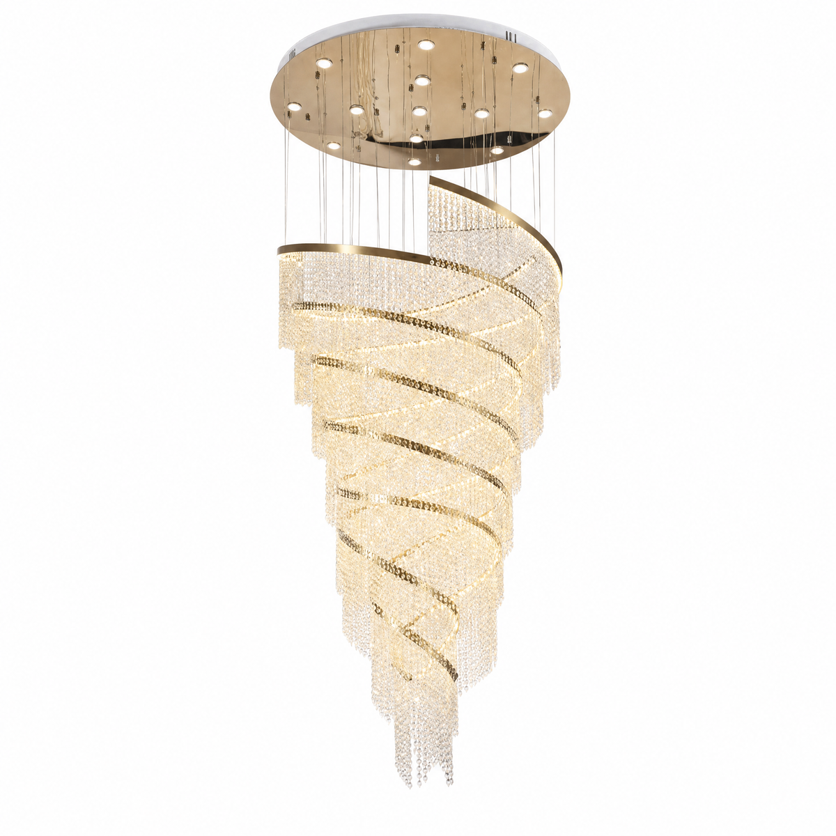 Bacca Crystal Halo Chandelier