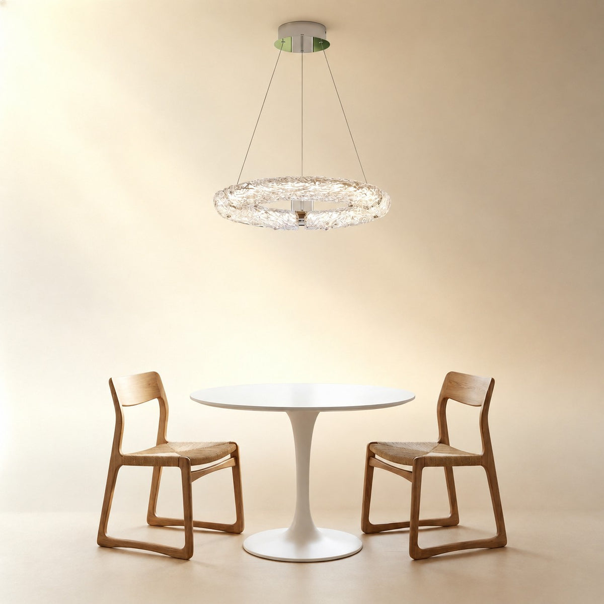 Belor Glamorous Modern Glass Chandelier