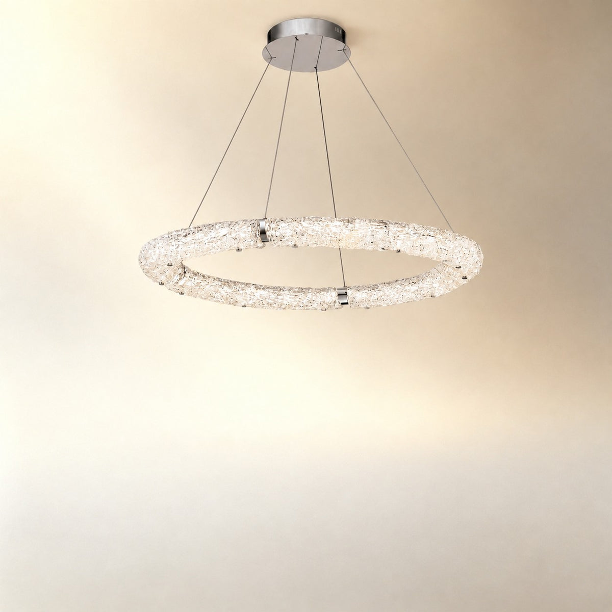 Belor Glamorous Modern Glass Chandelier