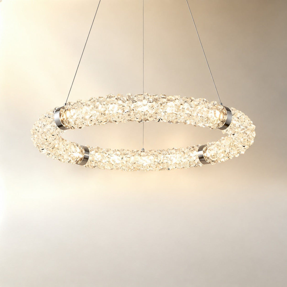 Belor Glamorous Modern Glass Chandelier