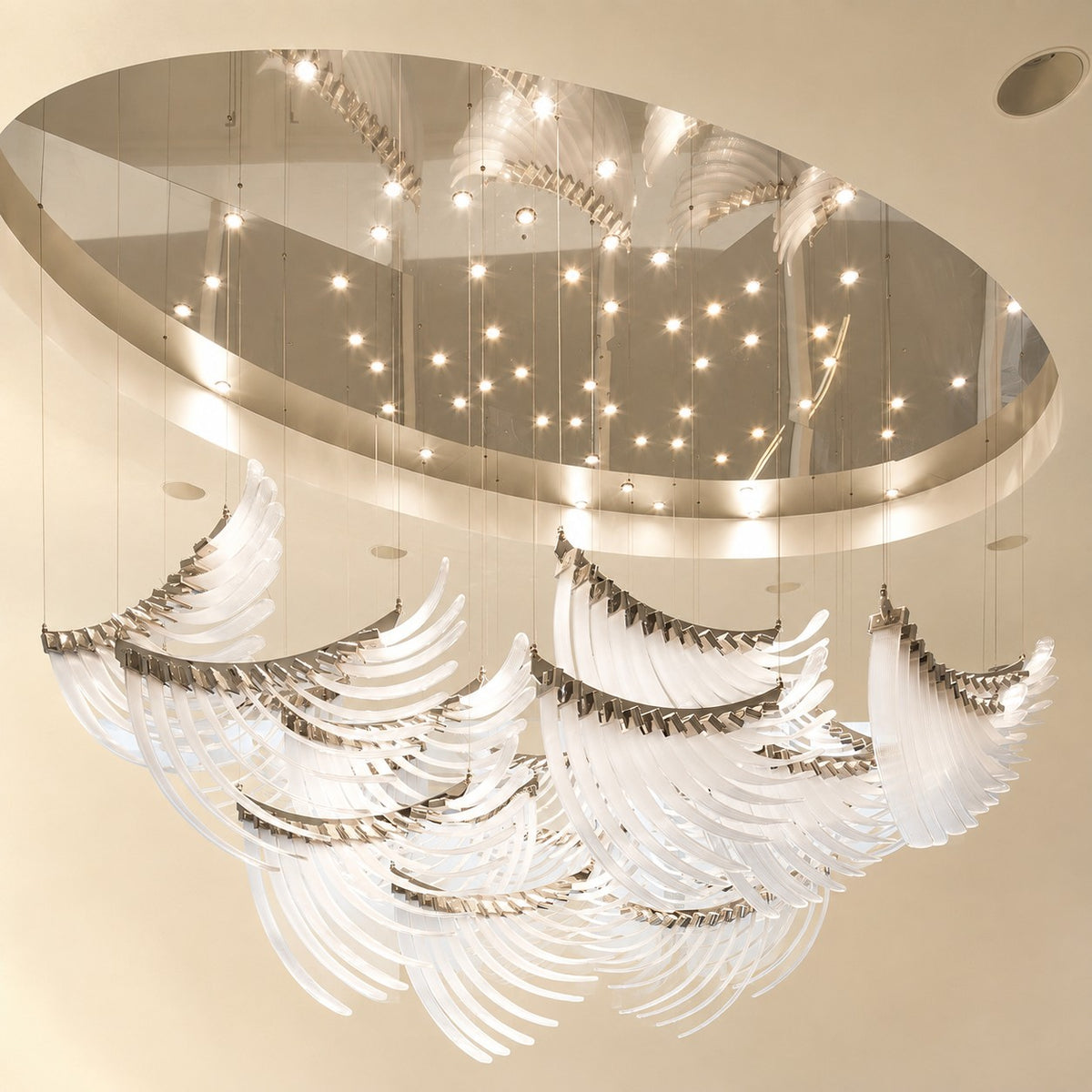 Bird Feather Wings LED Chandelier
