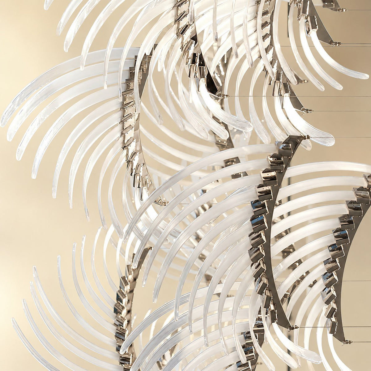 Bird Feather Wings LED Chandelier