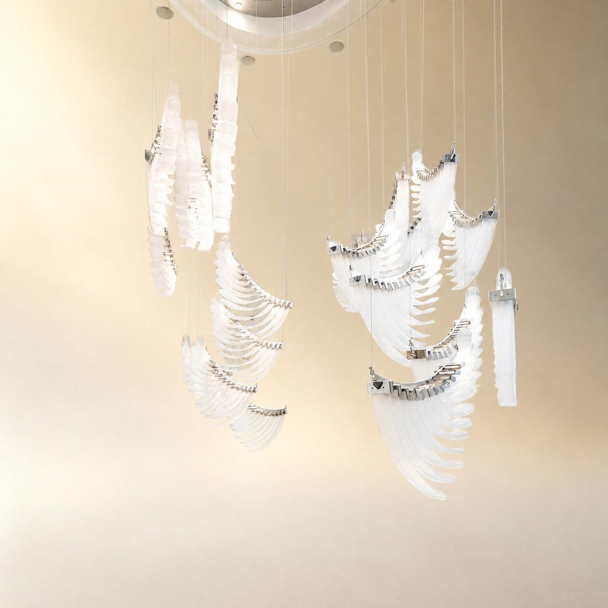 Bird Feather Wings LED Chandelier