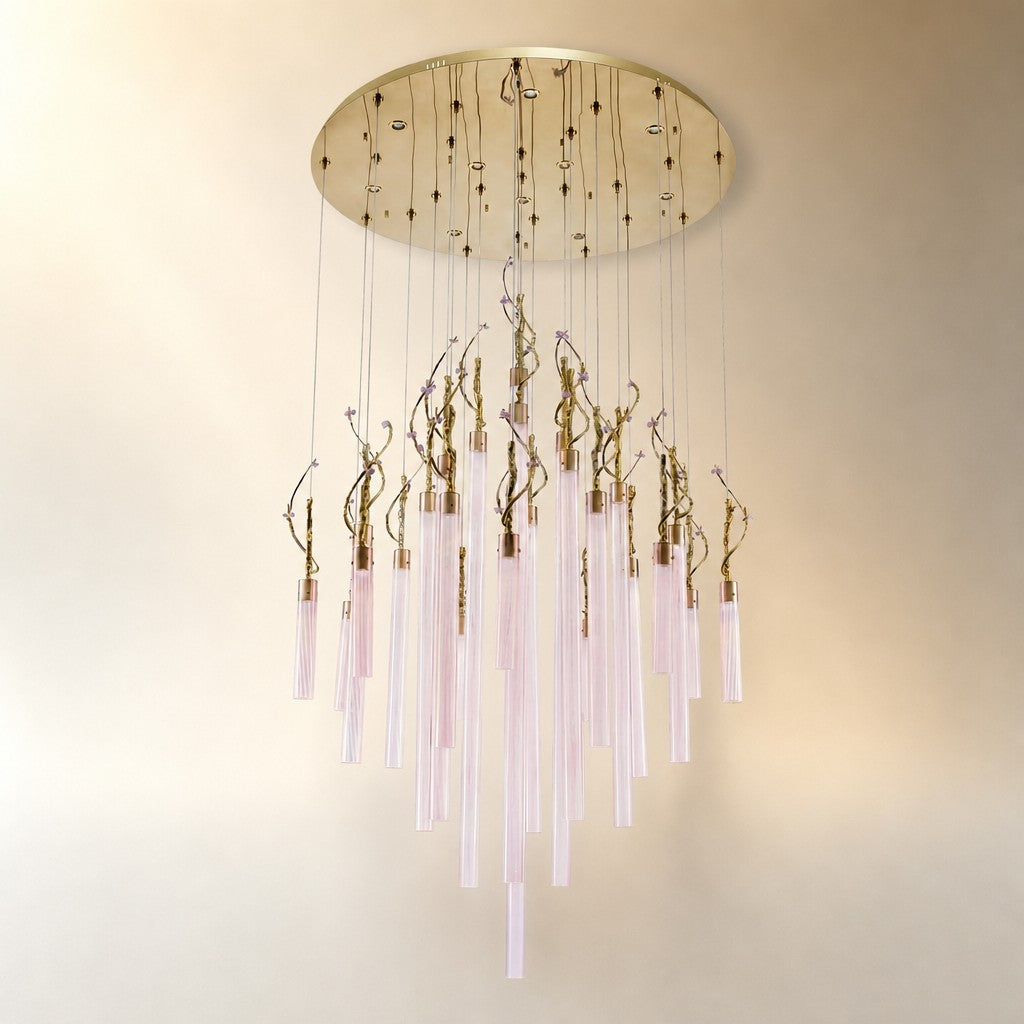 Braevan Modern Glass Round Chandelier 47"