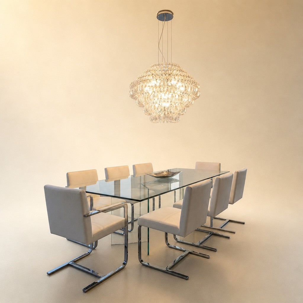 Braor Modern Glass Chandelier 31"