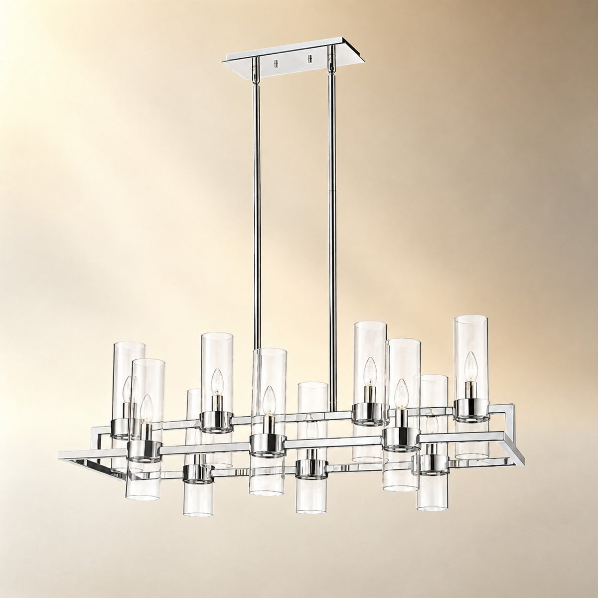 Brio Rectangular Chandelier 43"