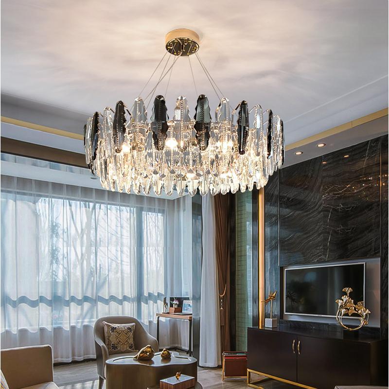 Denise Bobon Post-Modern Crystal Chandelier