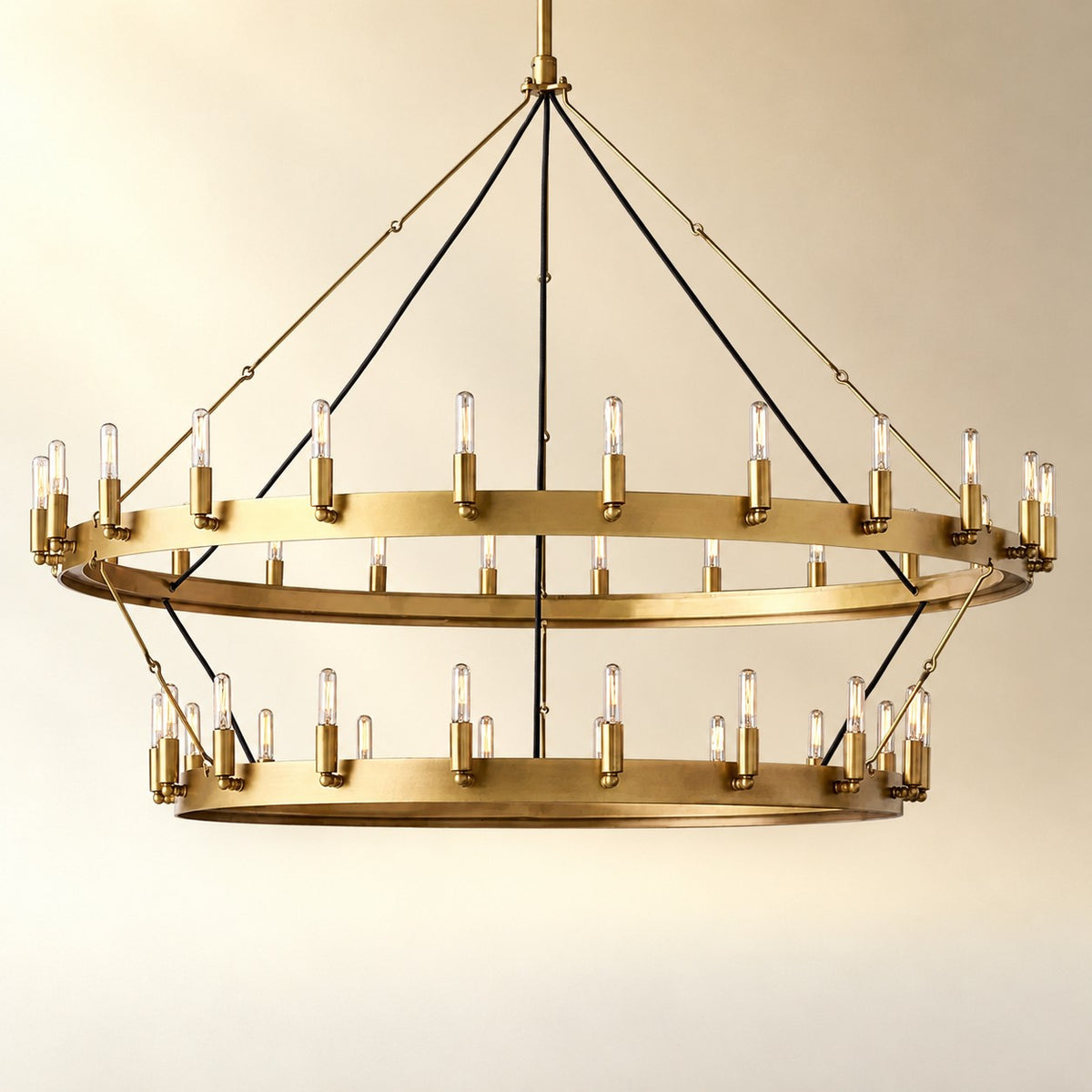 Camilo Vintage Candelabra 2-Tier Round Chandelier