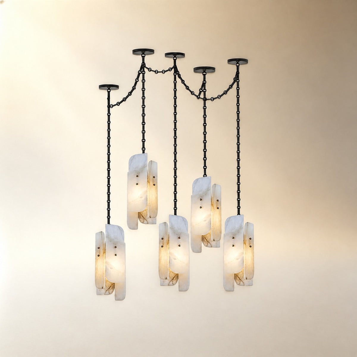 Cascading Chain Cluster Chandelier