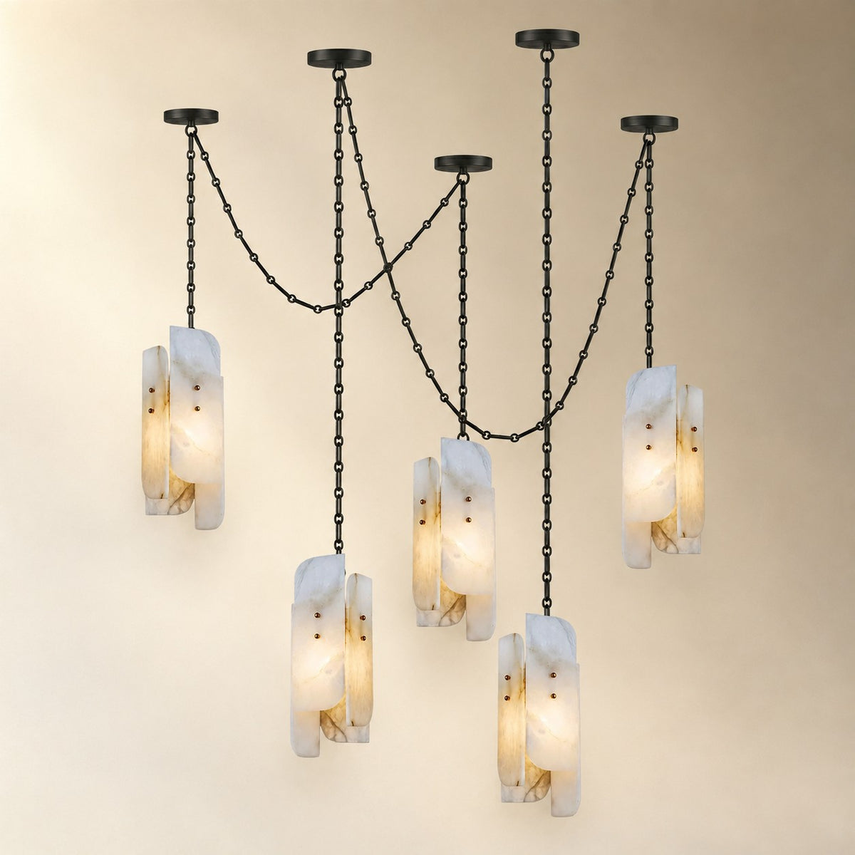 Cascading Chain Cluster Chandelier