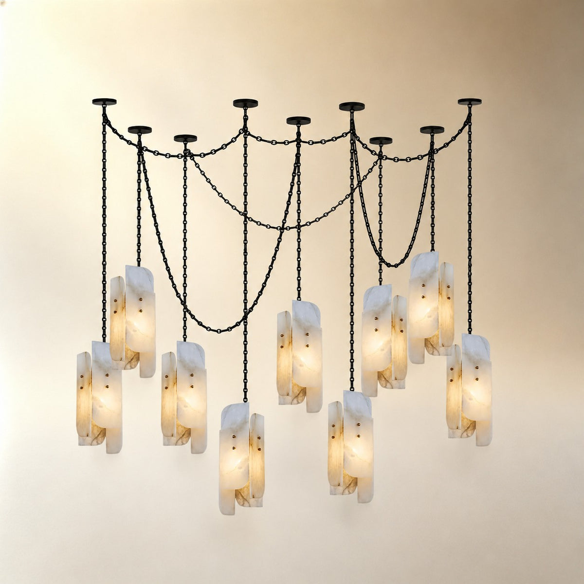 Cascading Chain Cluster Chandelier