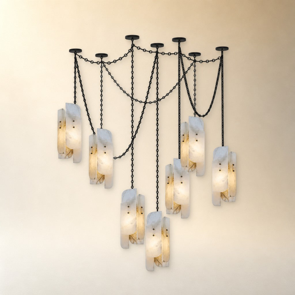 Cascading Chain Cluster Chandelier