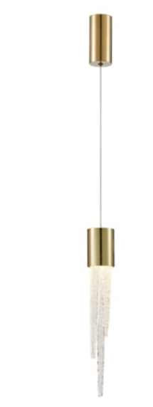 Cascading Glass Chandelier 24"