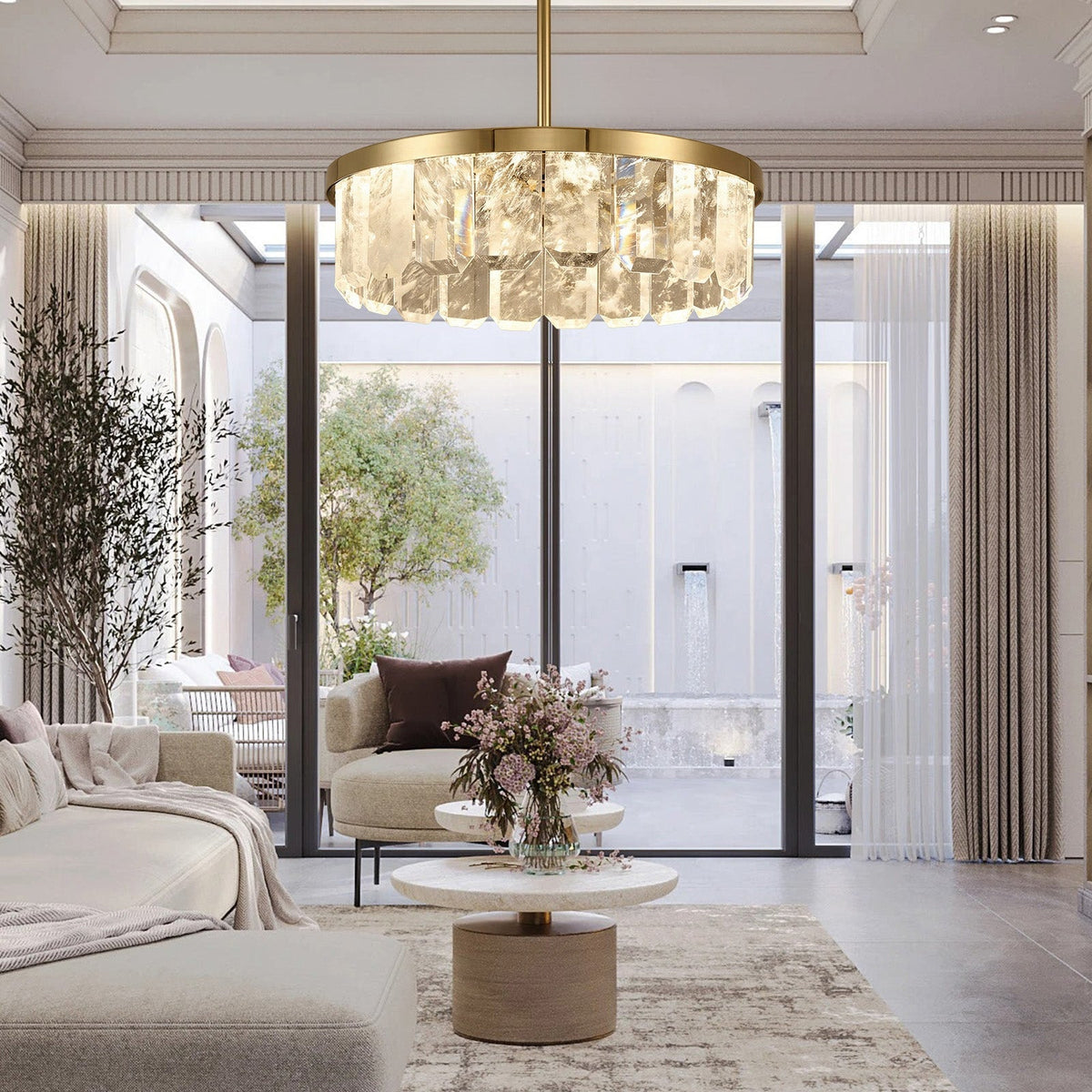 Fenis Linear Crystal Chandelier