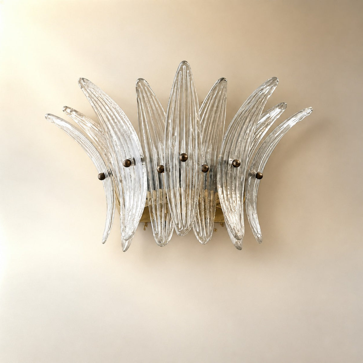 Celestia Sculptural Floral Glass Wall Sconce