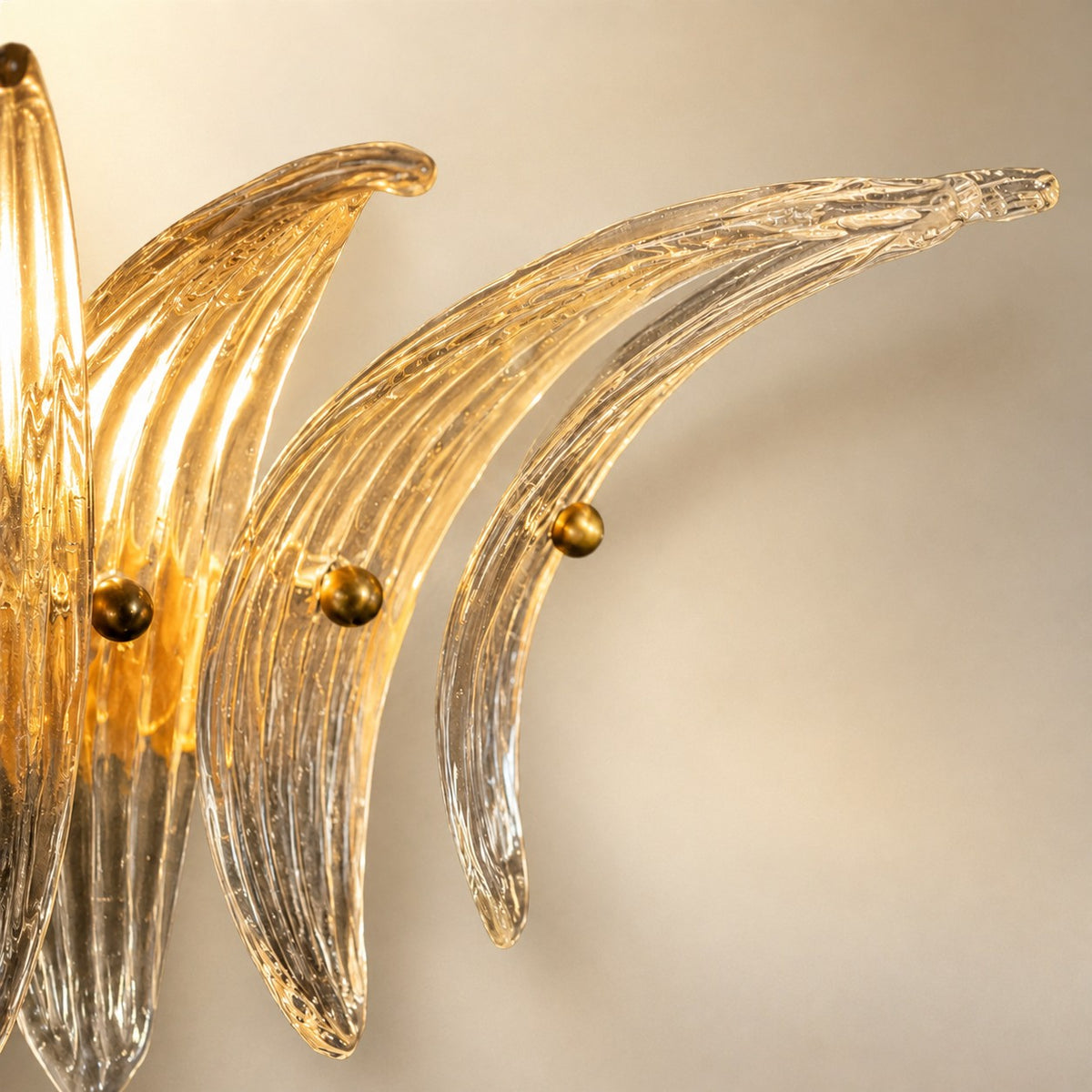 Celestia Sculptural Floral Glass Wall Sconce