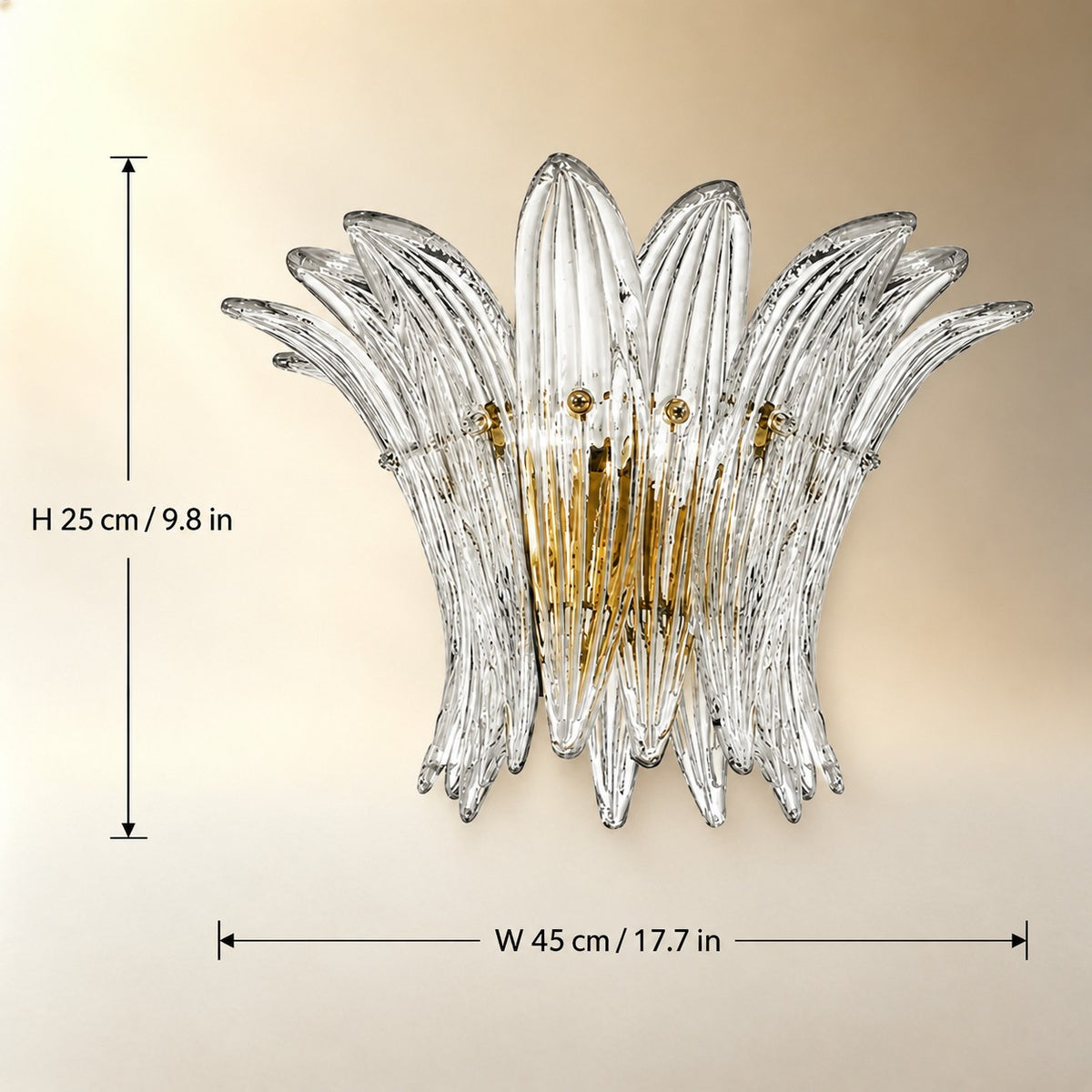 Celestia Sculptural Floral Glass Wall Sconce