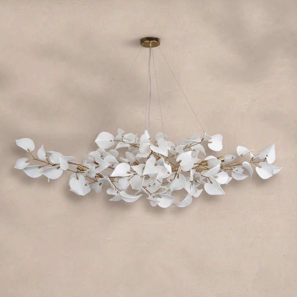 Ceramic Ginkgo Leaf Chandelier