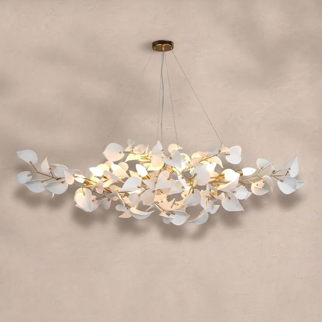 Ceramic Ginkgo Leaf Chandelier