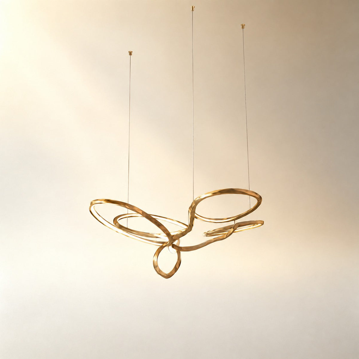 Cerchio Brass Ring Chandelier