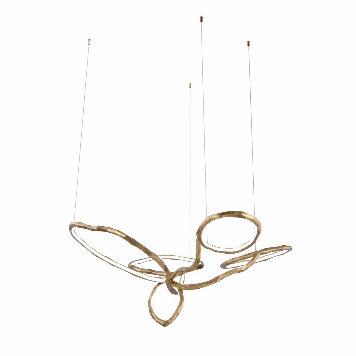 Cerchio Brass Ring Chandelier