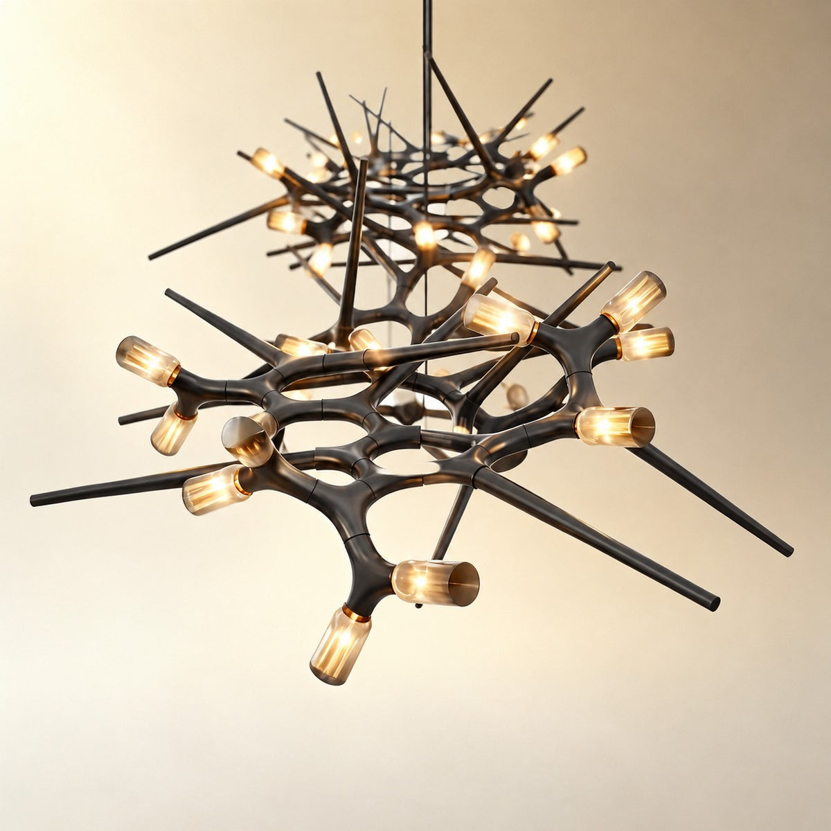 Chandelier Adjustable Light Iron Dimmable 10-45 Bulbs Warm