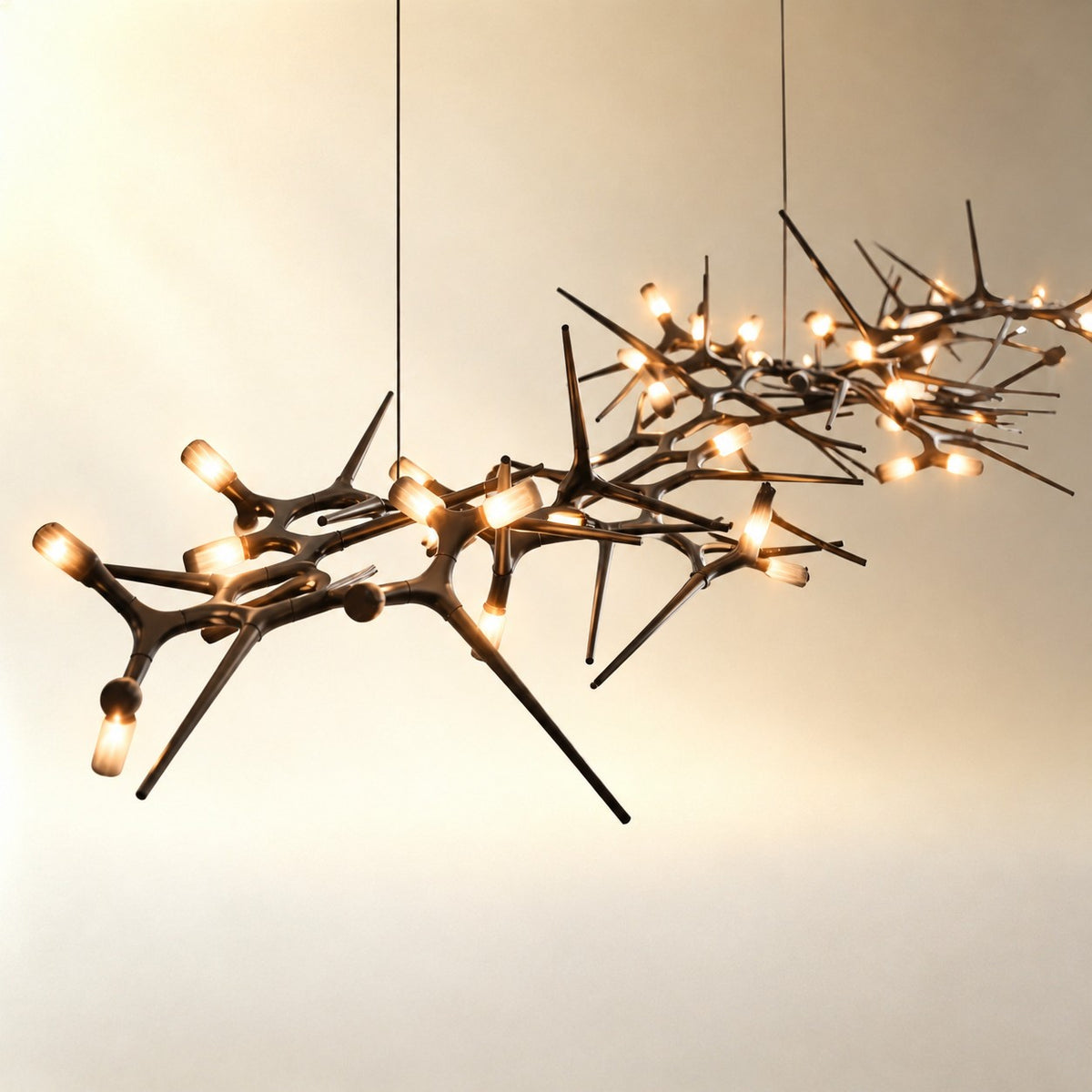 Chandelier Adjustable Light Iron Dimmable 10-45 Bulbs Warm