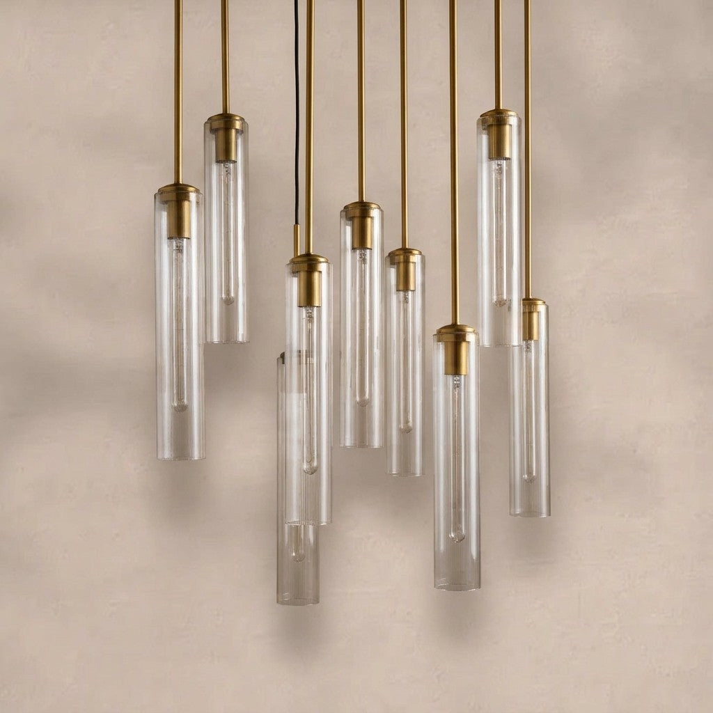 Colleena Linear Fluted Glass Chandelier