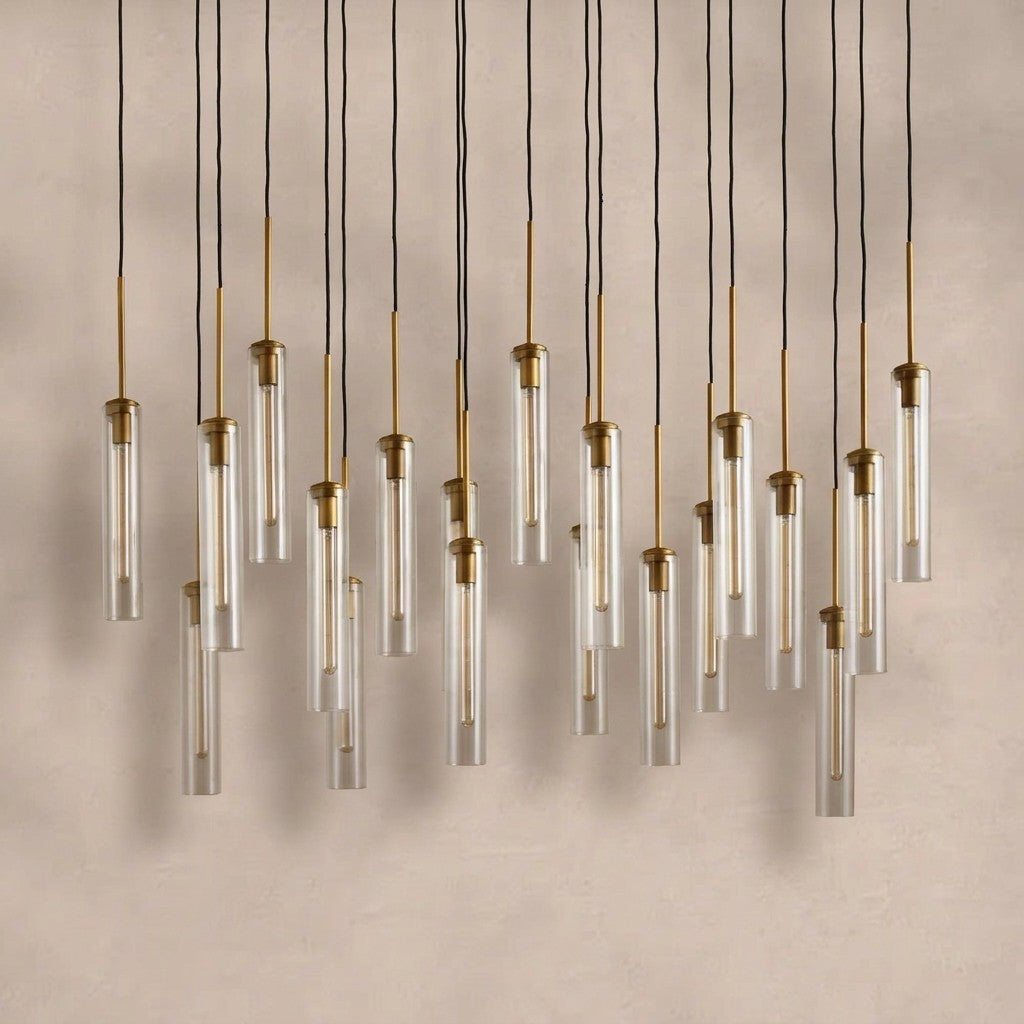 Colleena Linear Fluted Glass Chandelier