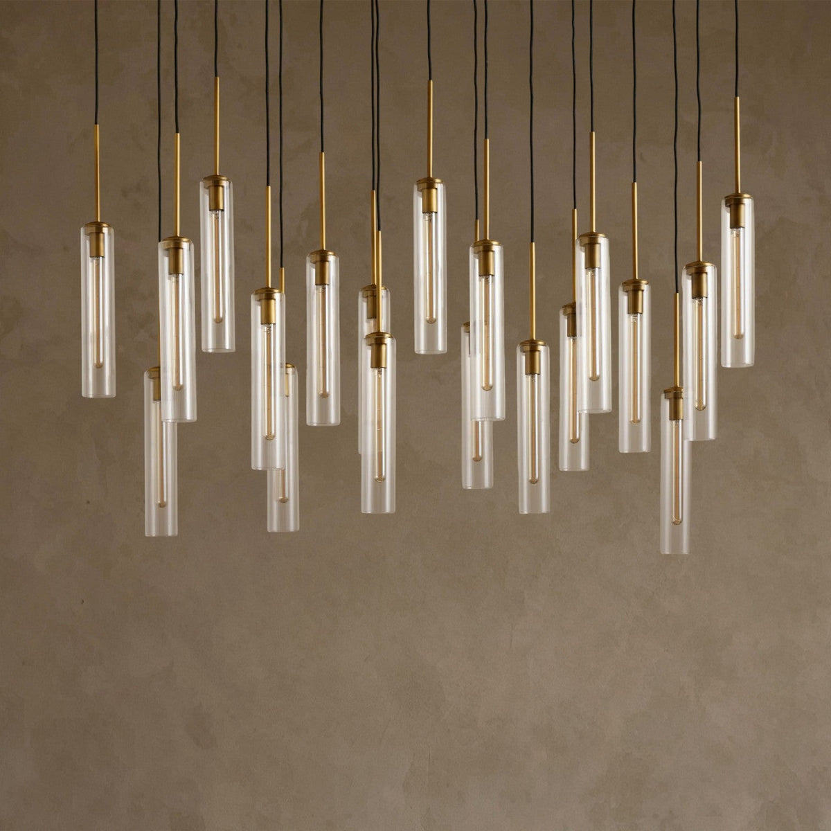 Corlena Linear Fluted Glass Chandelier