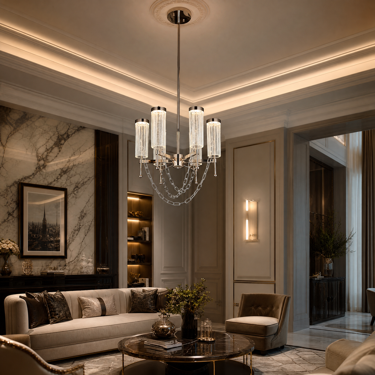 Taeen Modern Sculptural Ring Chandelier