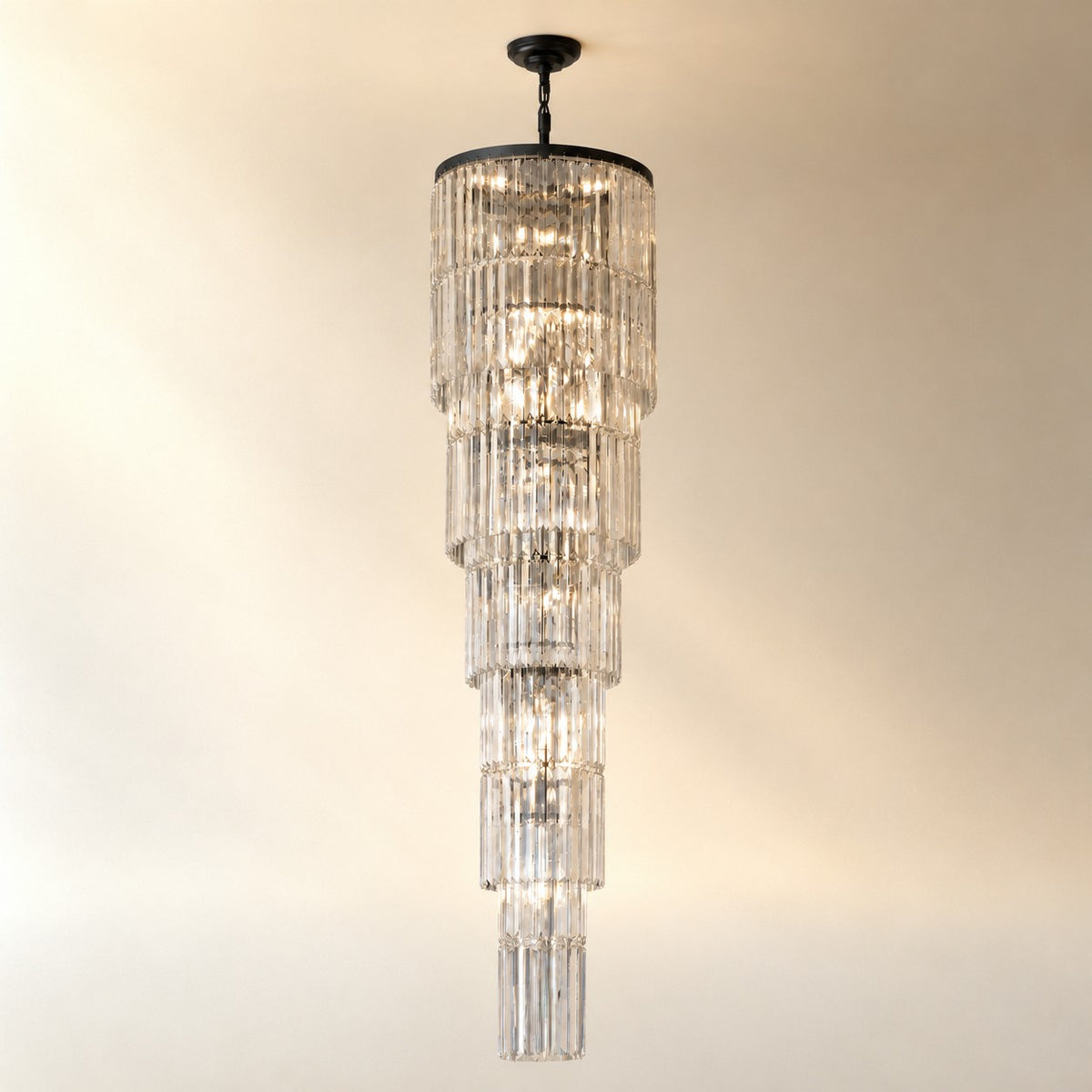 D500 Stripe Crystal Chip Stair Light - Black