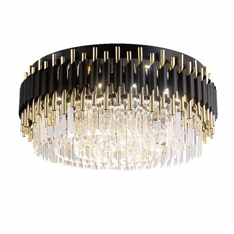 Denise Bobon Flush Mount Crystal Chandelier