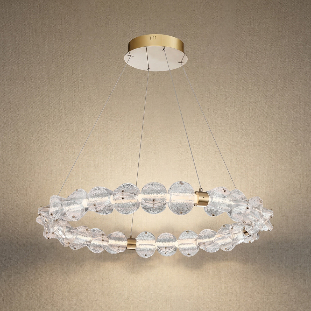 Briis Hand-Blown Glass Ring Chandelier