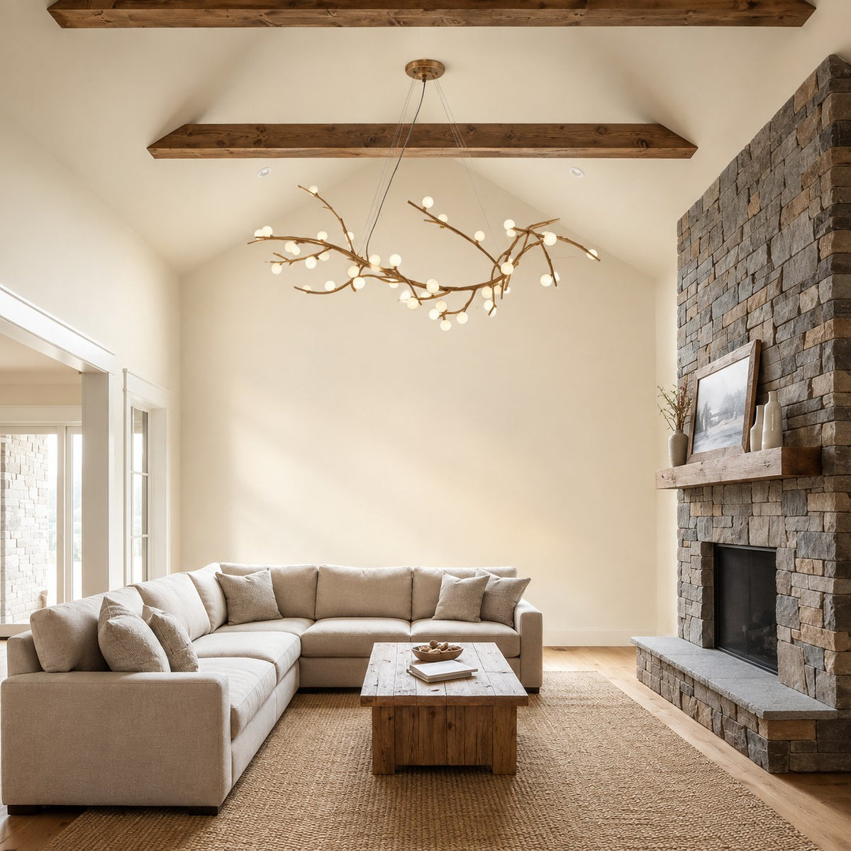 Demolion Glass Glove Branch Chandelier