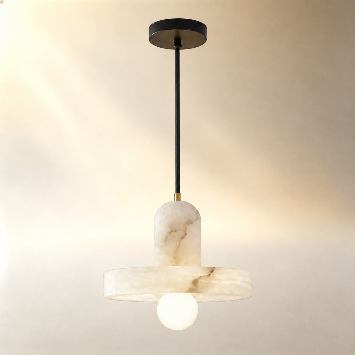 Discora Alabaster Disc Pendant Light