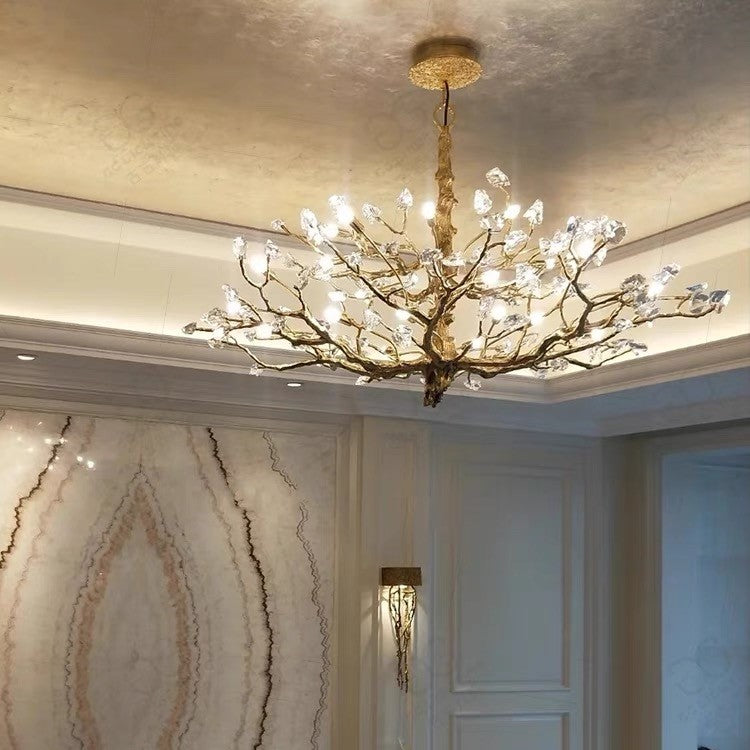 Gemstone Branch Chandelier with Artistic Design for Bedroom or Living Room